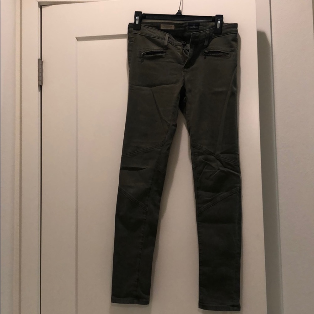 AG Green Moto Jeggings